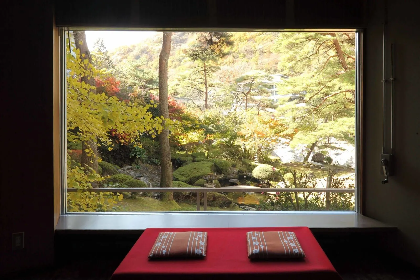 Kinugawa Onsen Hananoyado Matsuya: A window over the garden in autumn