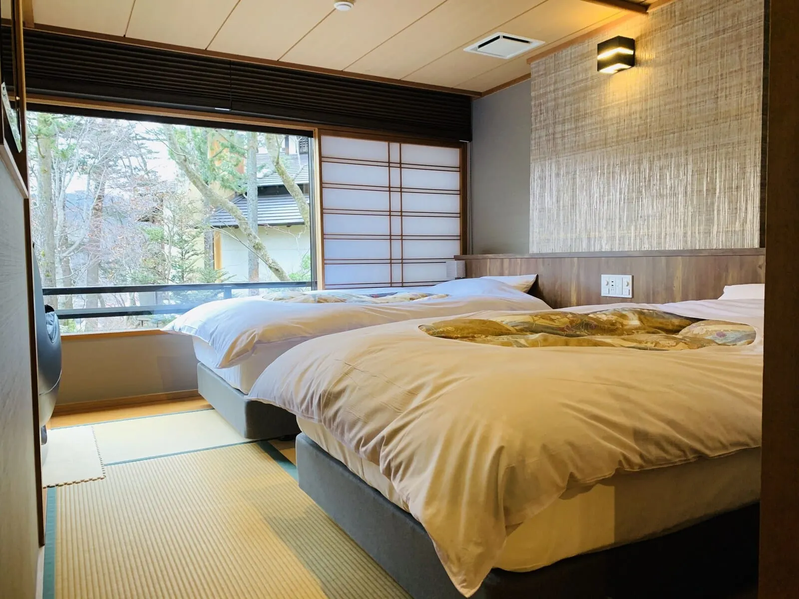 Nikko Hoshinoyado: A twin room