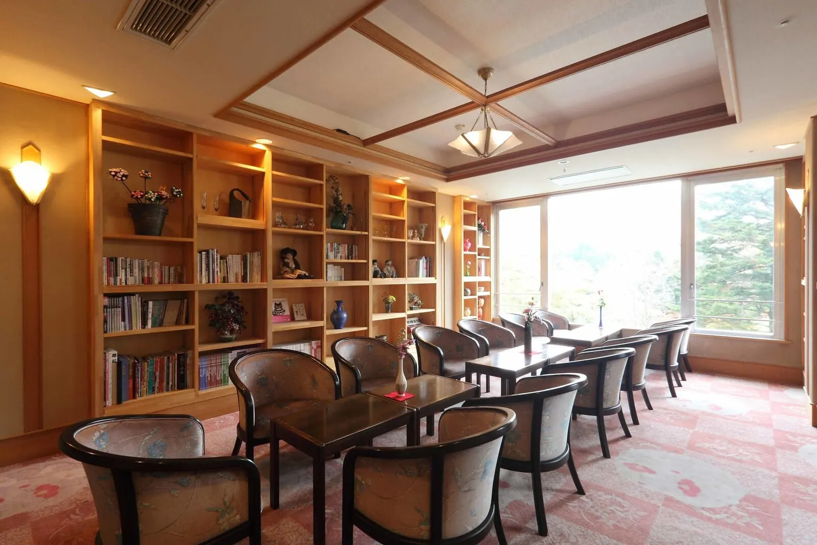 Kinugawa Onsen Hananoyado Matsuya: The library lounge