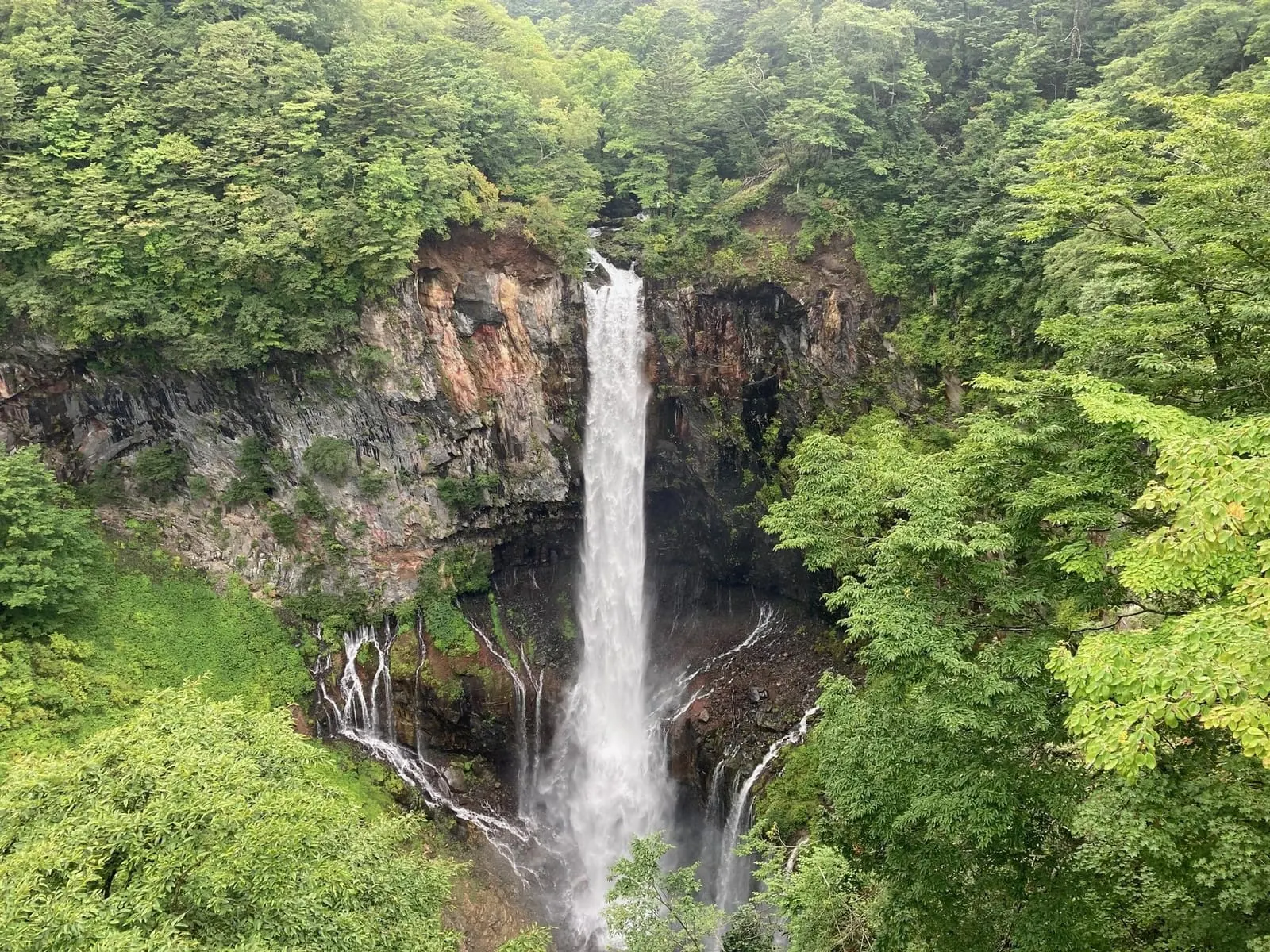 Kegon Falls in summer green