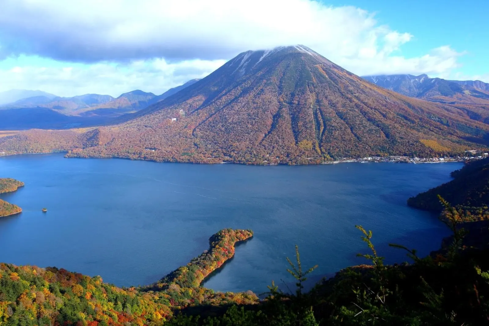 Lake Chuzenji below Mount Nantai